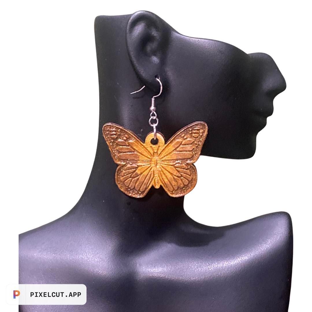 Butterfly Light Weight Hand Painted Earrings